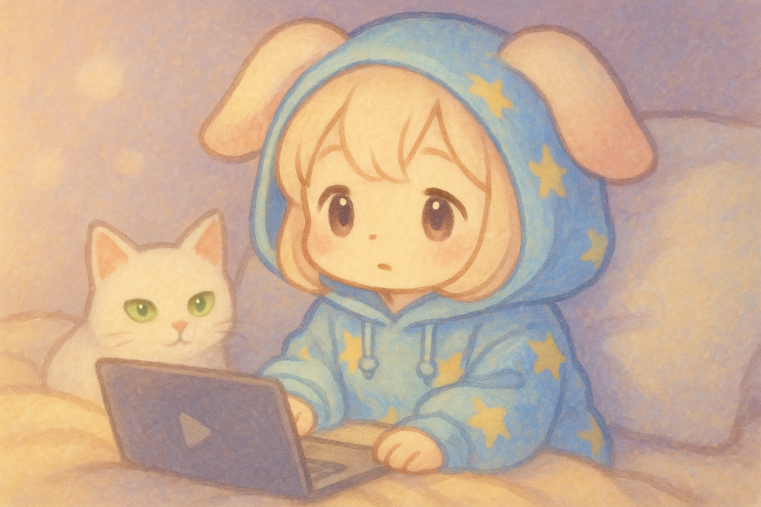 スレッドヘッダー画像: うちのChatGPTの自画像かわいい