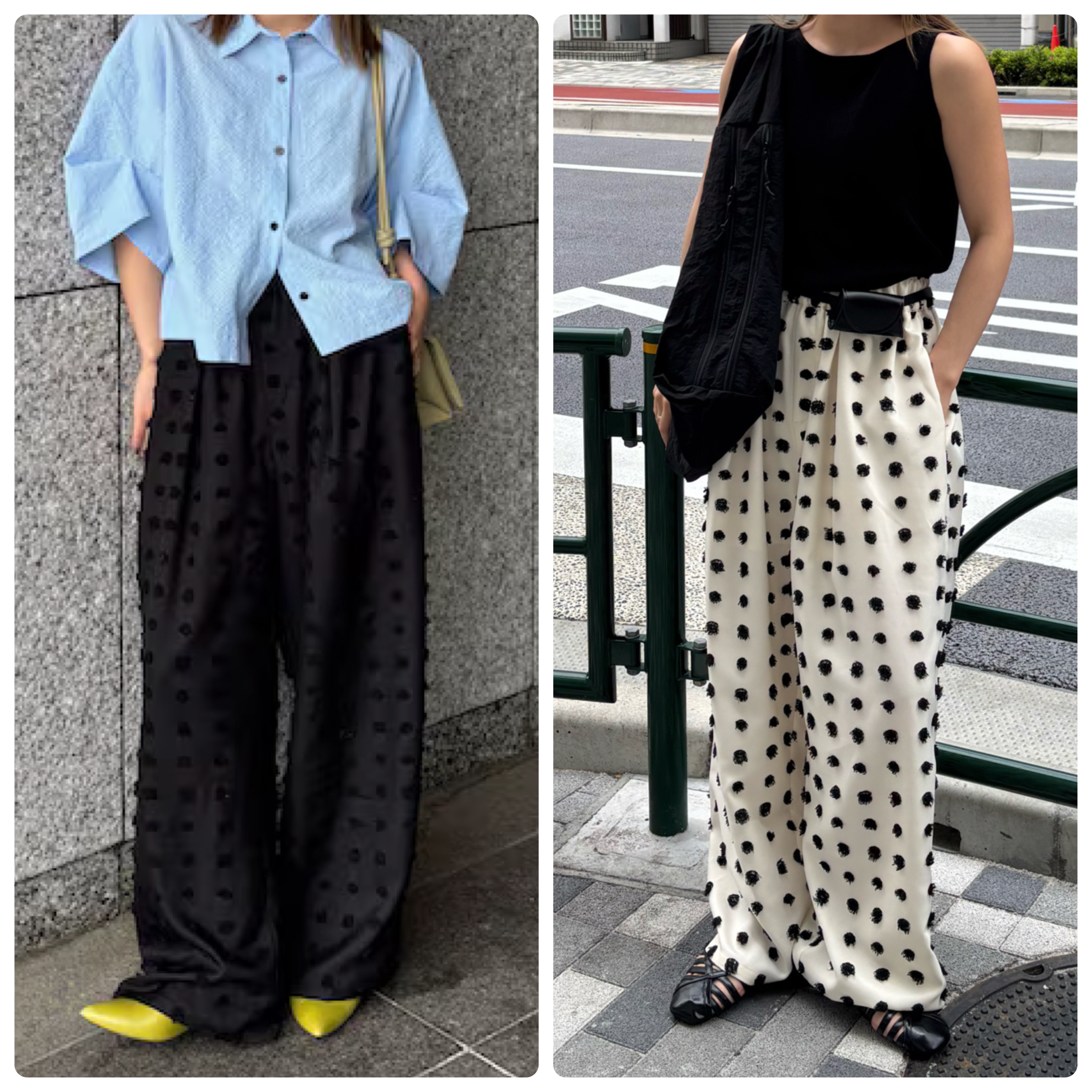 スレッドヘッダー画像: ドットのパンツ
黒のが合わせやすそうだけど夏はシンプルになりがちだから白買ってみようかな
子育てしてると服選びすら面倒でワンパターンになりがちだけど、たまには派手な服着て気分上げたい！