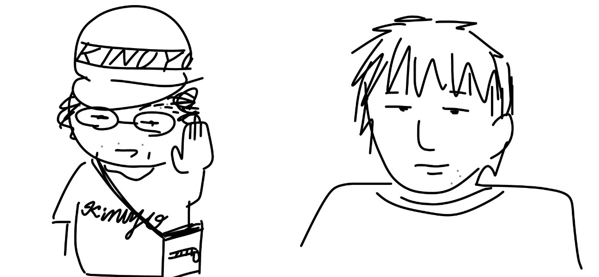 スレッドヘッダー画像: 前のパパと今のパパの似顔絵