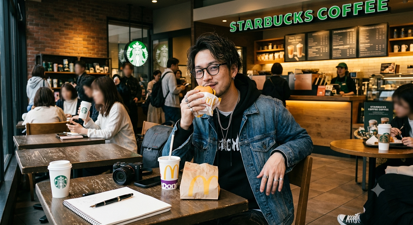 スレッドヘッダー画像: スタバでMac