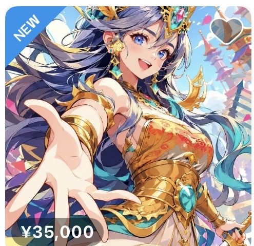 スレッドヘッダー画像: こんなAI生成で簡単にできるイラスト買うやついるの笑う。メルカリ結構売れてるのよな。買うやつだいぶ情弱なのかなぁ
